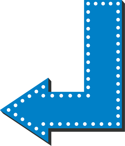 Blue Arrow Left